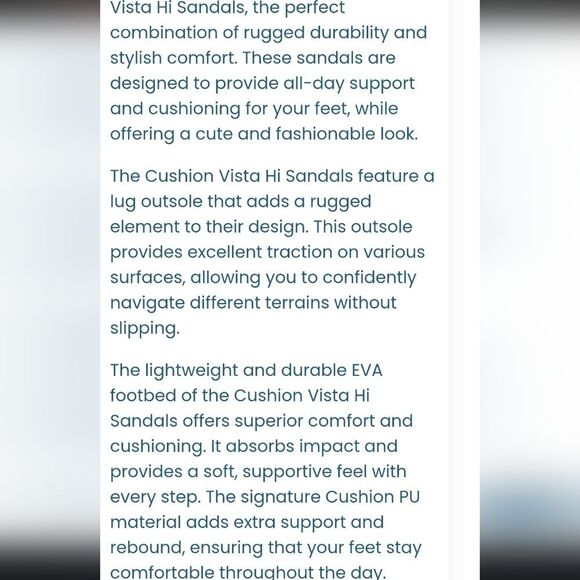 Reef Cushion Vista Hi Sandal- Vintage - Picture 6 of 12